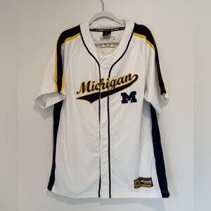 University of Michigan Men’s Colosseum Wolverines Baseball Jersey, Large